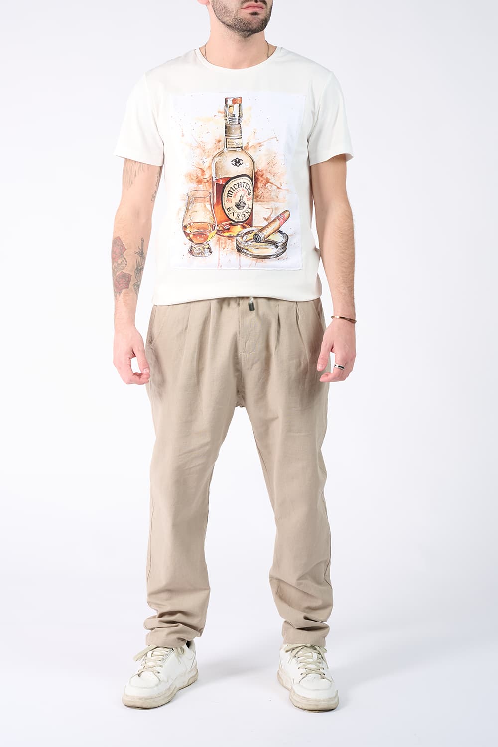 T-Shirt Uomo Stampa Whisky - Barone Firenze