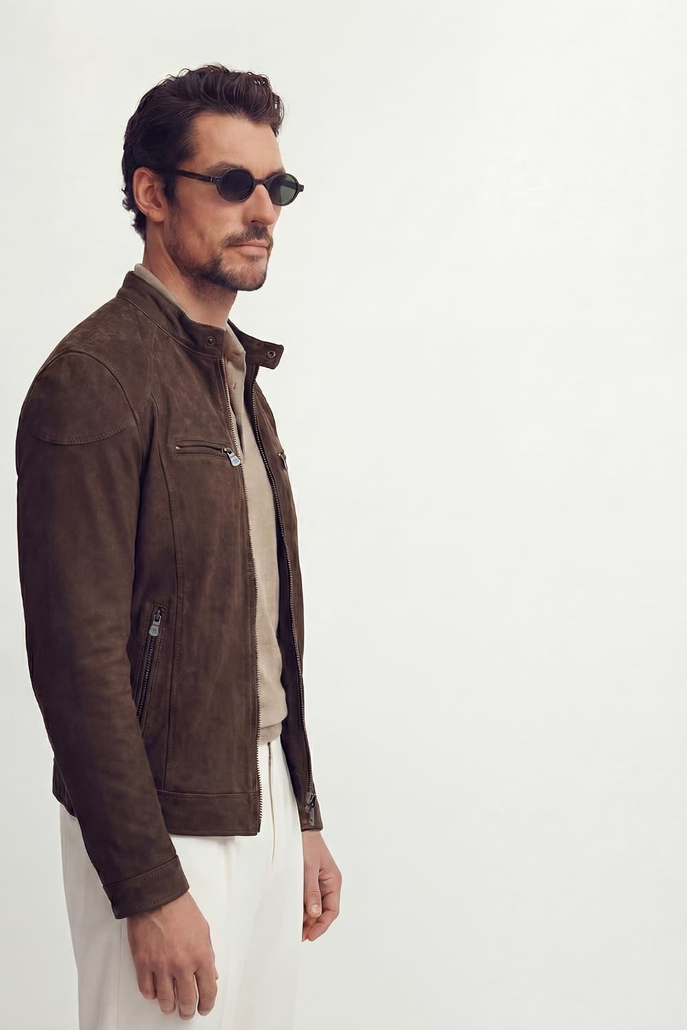 Elton Gold Oleato Testa di moro giacca uomo 100% vera pelle Made in Italy - Barone Firenze