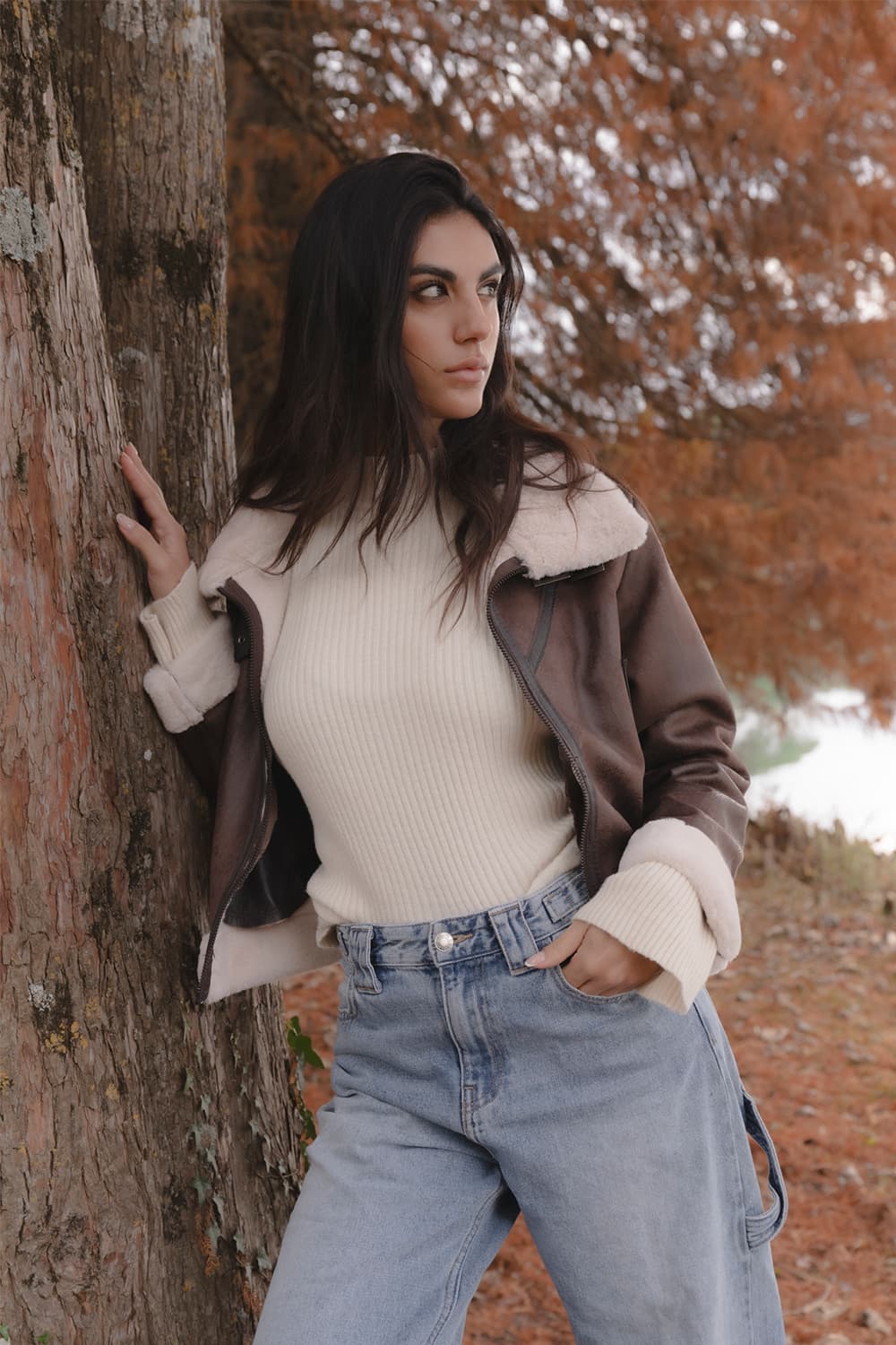 Ginevra Shearling Style giacca donna Made in Italy - Barone Firenze