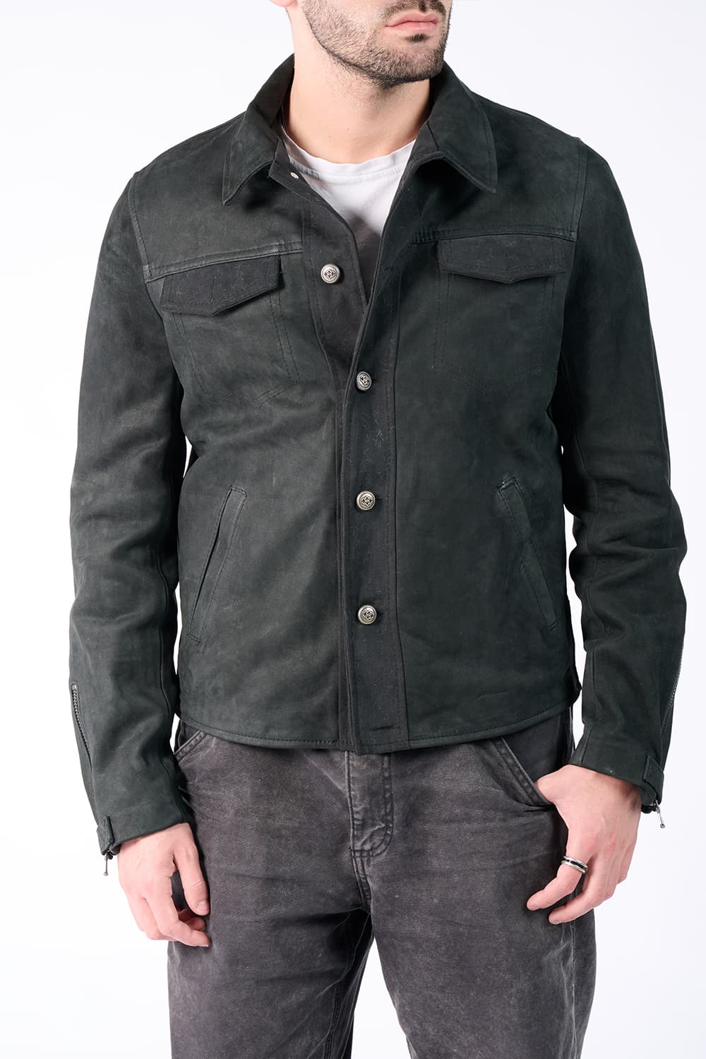 Leo giacca uomo 100% vera pelle Made in Italy - Barone Firenze