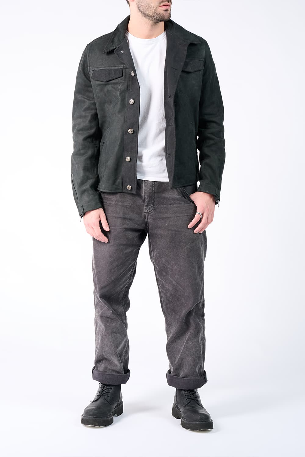 Leo giacca uomo 100% vera pelle Made in Italy - Barone Firenze