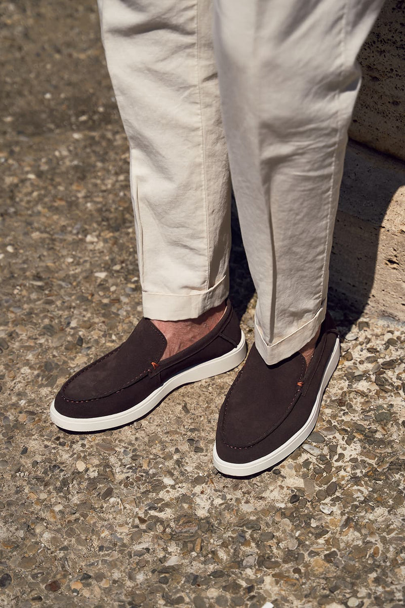 Men’s Suede Loafers man Barone firenze - 4
