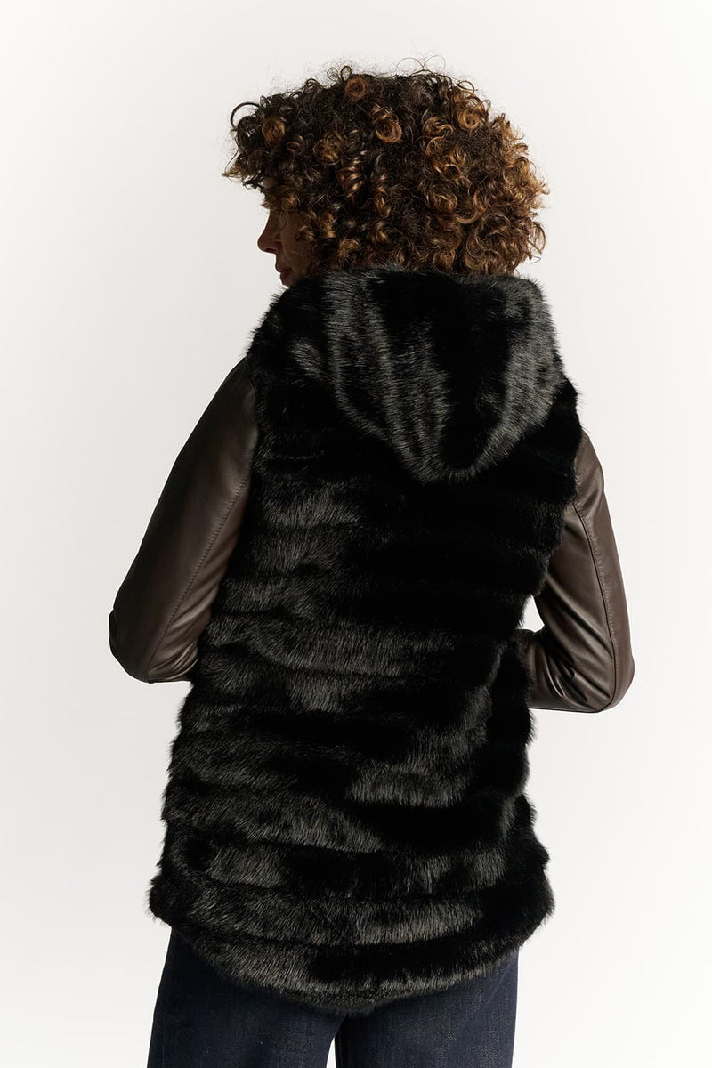 Cortina Black Vest woman Barone firenze - 5