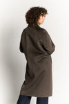 Taupe Double-Breasted Alpaca Coat donna Barone firenze - 4
