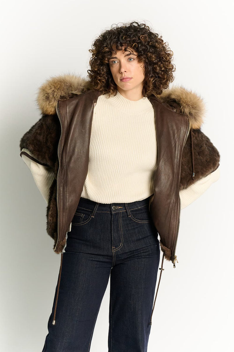 Marta Chocolate Poncho donna Barone firenze - 2