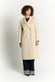 Beige Double-Breasted Alpaca Coat donna Barone firenze - 2