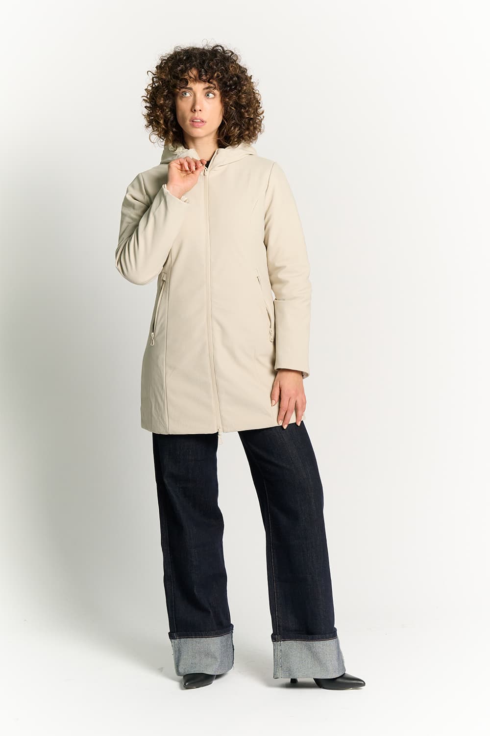WOMEN'S LONG THERMAL DOWN JACKET woman Barone firenze - 3