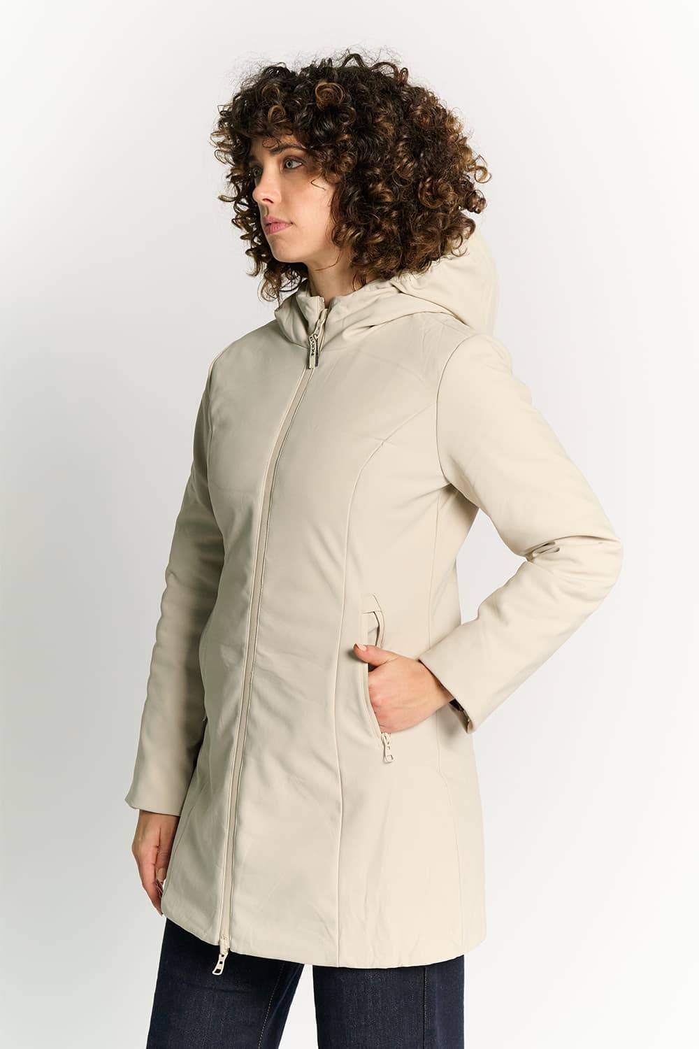 WOMEN'S LONG THERMAL DOWN JACKET woman Barone firenze - 2