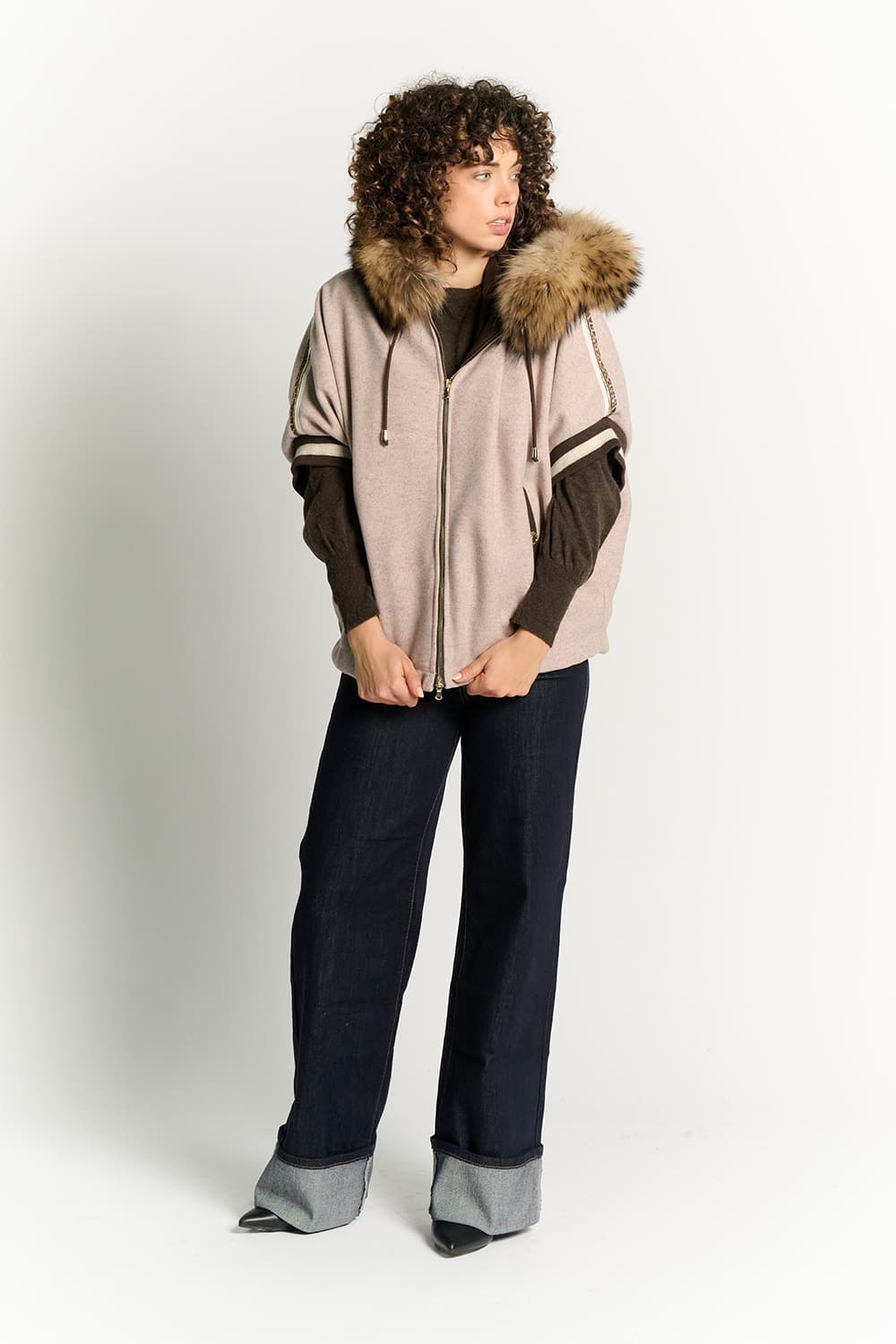 Pink Marta Poncho donna Barone firenze - 3