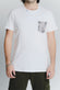 T-Shirt Uomo Taschino Bianco man Barone firenze - 1