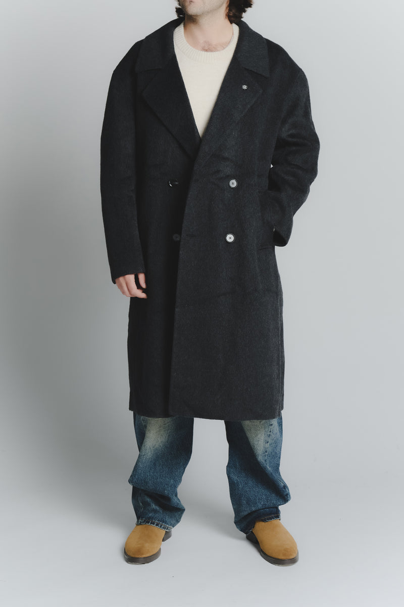 Cappotto Over Antracite Uomo man Barone firenze - 2