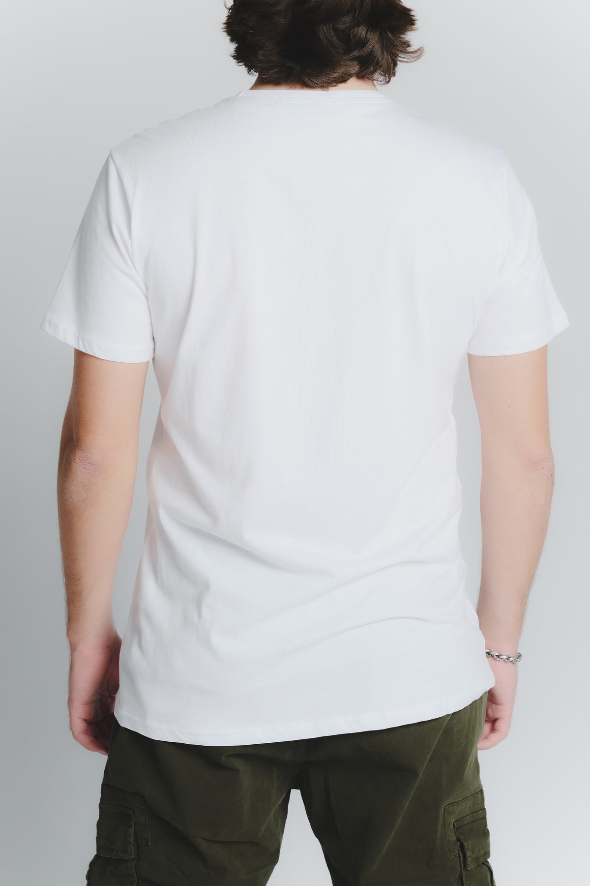 T-Shirt Uomo Taschino Bianco man Barone firenze - 3