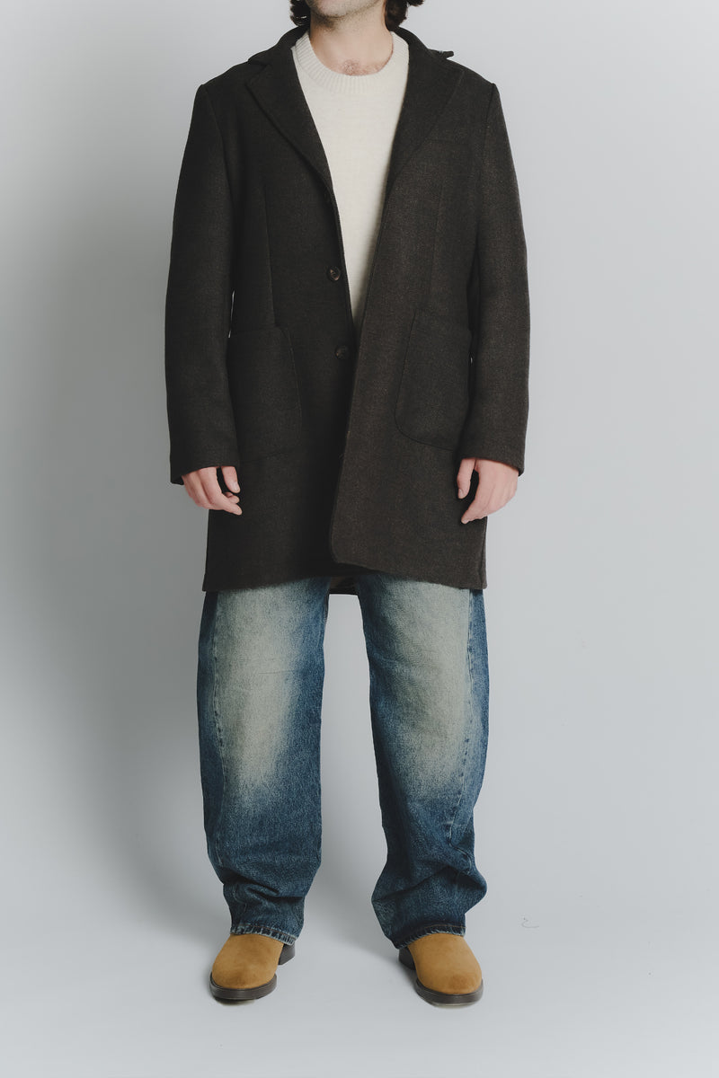 Cappotto Lungo Spigato Uomo man Barone firenze - 3