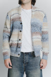Cardigan Mélange Beige Denim da Uomo man Barone firenze - 1
