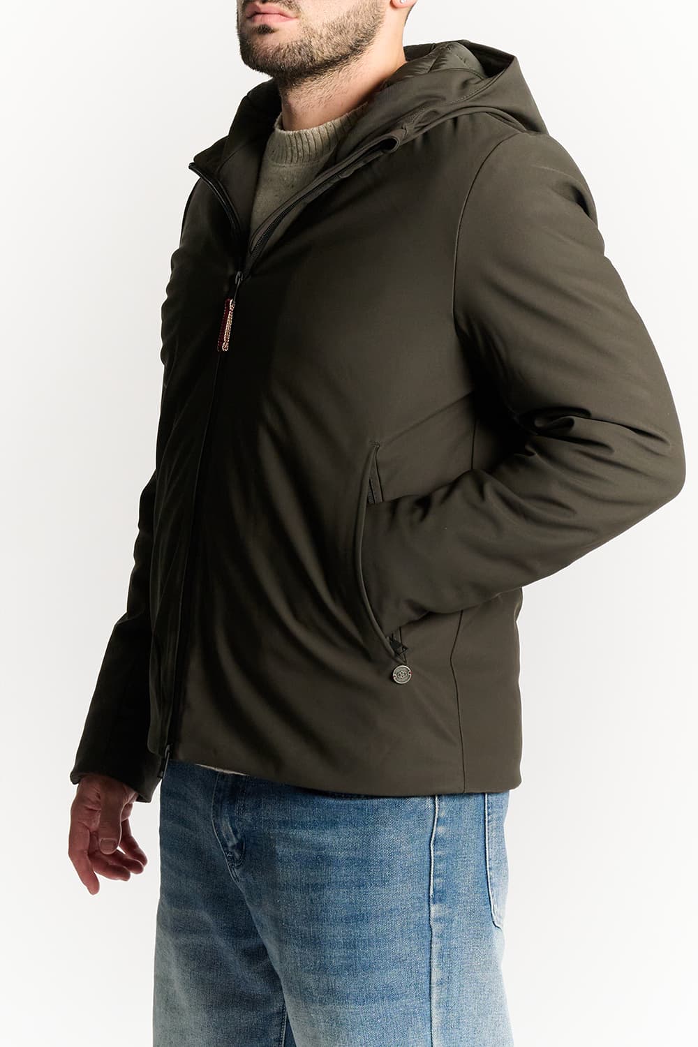 MEN'S SHORT THERMAL DOWN JACKET uomo Barone firenze - 3