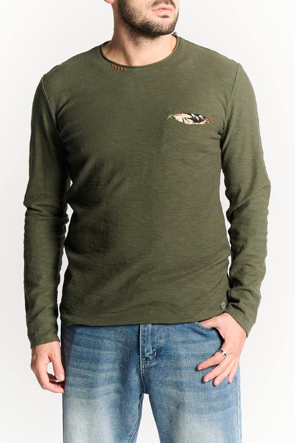 T-shirt Baron Embroidery Front man Barone firenze - 1