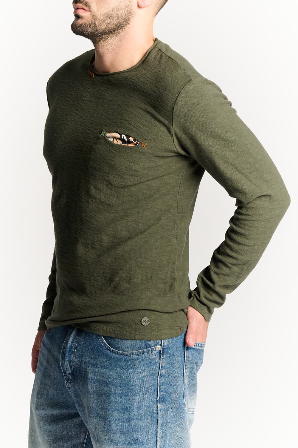 T-shirt Baron Embroidery Front man Barone firenze - 2