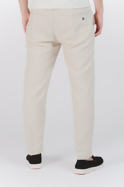 Pantaloni Eleganti Melange Beige