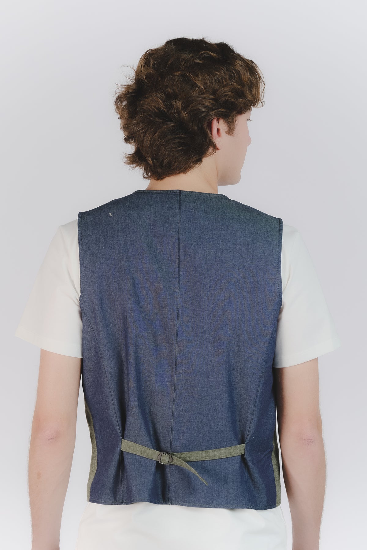 Gilet Uomo Melange Verde man Barone firenze - 5