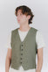 Gilet Uomo Melange Verde man Barone firenze - 1