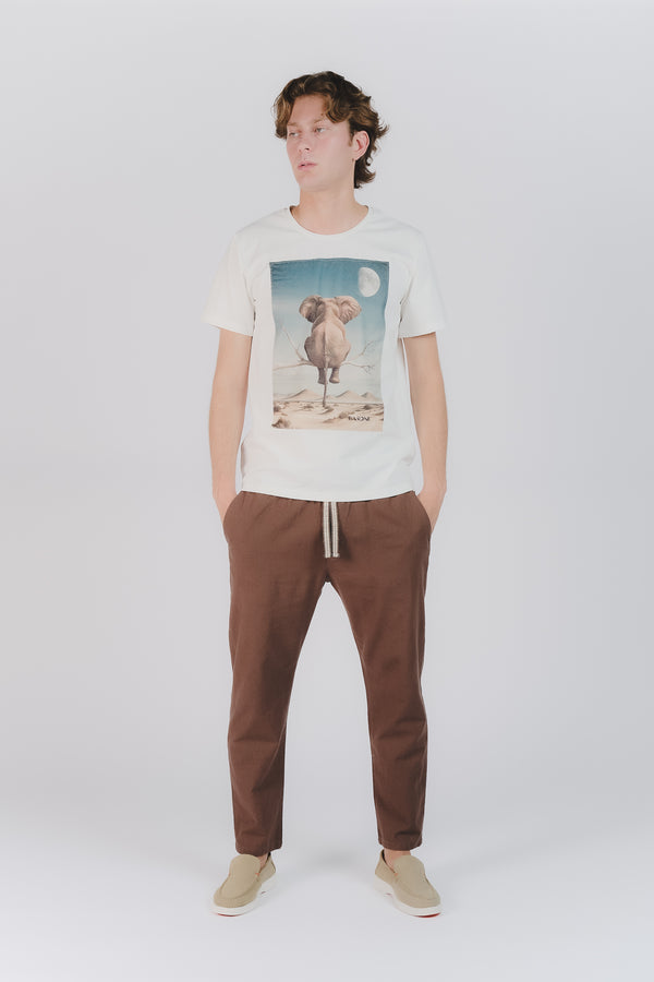 T-Shirt Uomo Stampa Elefante man Barone firenze