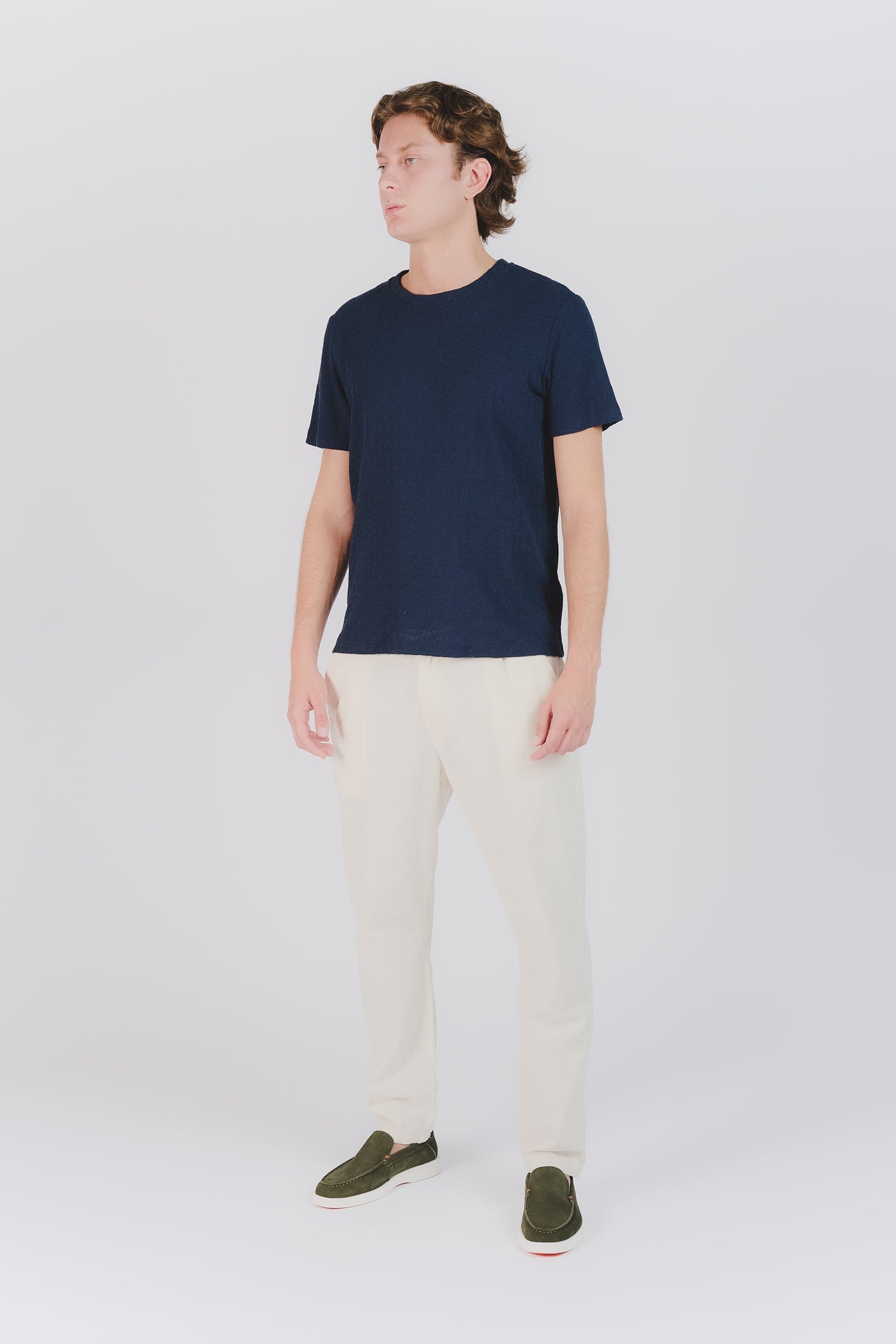 T-shirt Uomo Tramata Blu man Barone firenze - 2