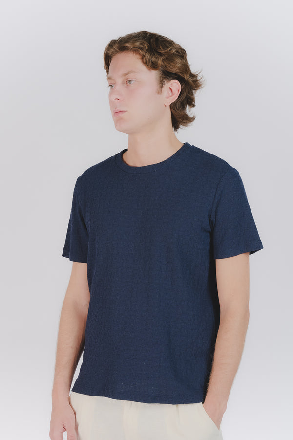 T-shirt Uomo Tramata Blu man Barone firenze
