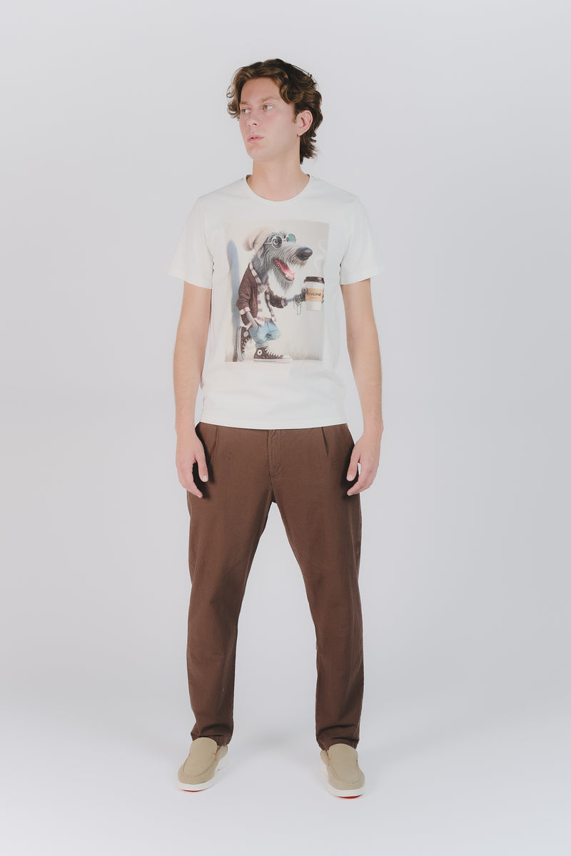T-Shirt Uomo Stampa Dog man Barone firenze - 1