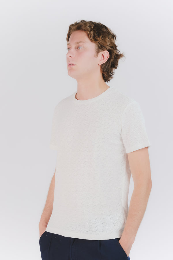 T-shirt Uomo Tramata Bianca man Barone firenze