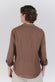Camicia Uomo Lino Cioccolato man Barone firenze - 3