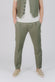 Pantaloni Eleganti Melange Verde man Barone firenze - 1