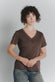 T-shirt Cioccolato con Foulard a Pois Bianco woman Barone firenze - 2