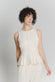 Gilet con Pieghe Panna Donna woman Barone firenze - 3