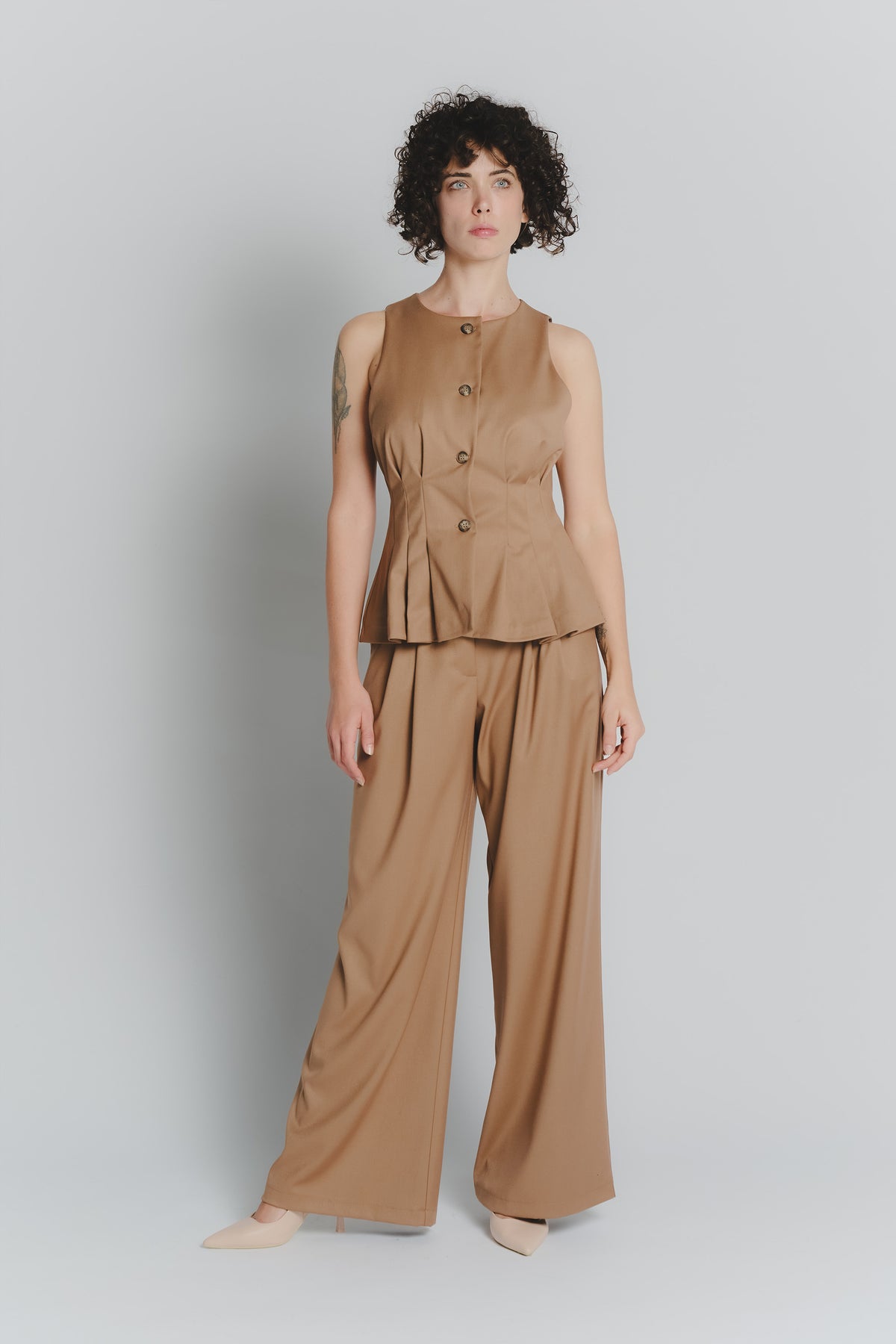 Pantalone Palazzo Cammello Donna woman Barone firenze - 2