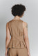 Gilet con Pieghe Cammello Donna woman Barone firenze - 3