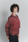 Camicia a Pois Rosso Fiorentino Avorio Donna woman Barone firenze - 1