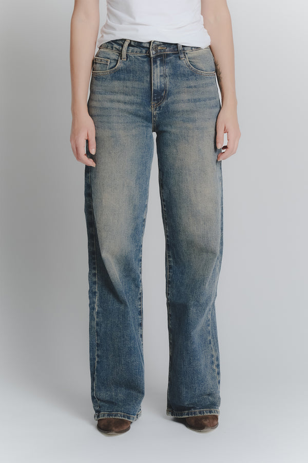 Jeans Donna Wide Leg Vintage Blue woman Barone firenze