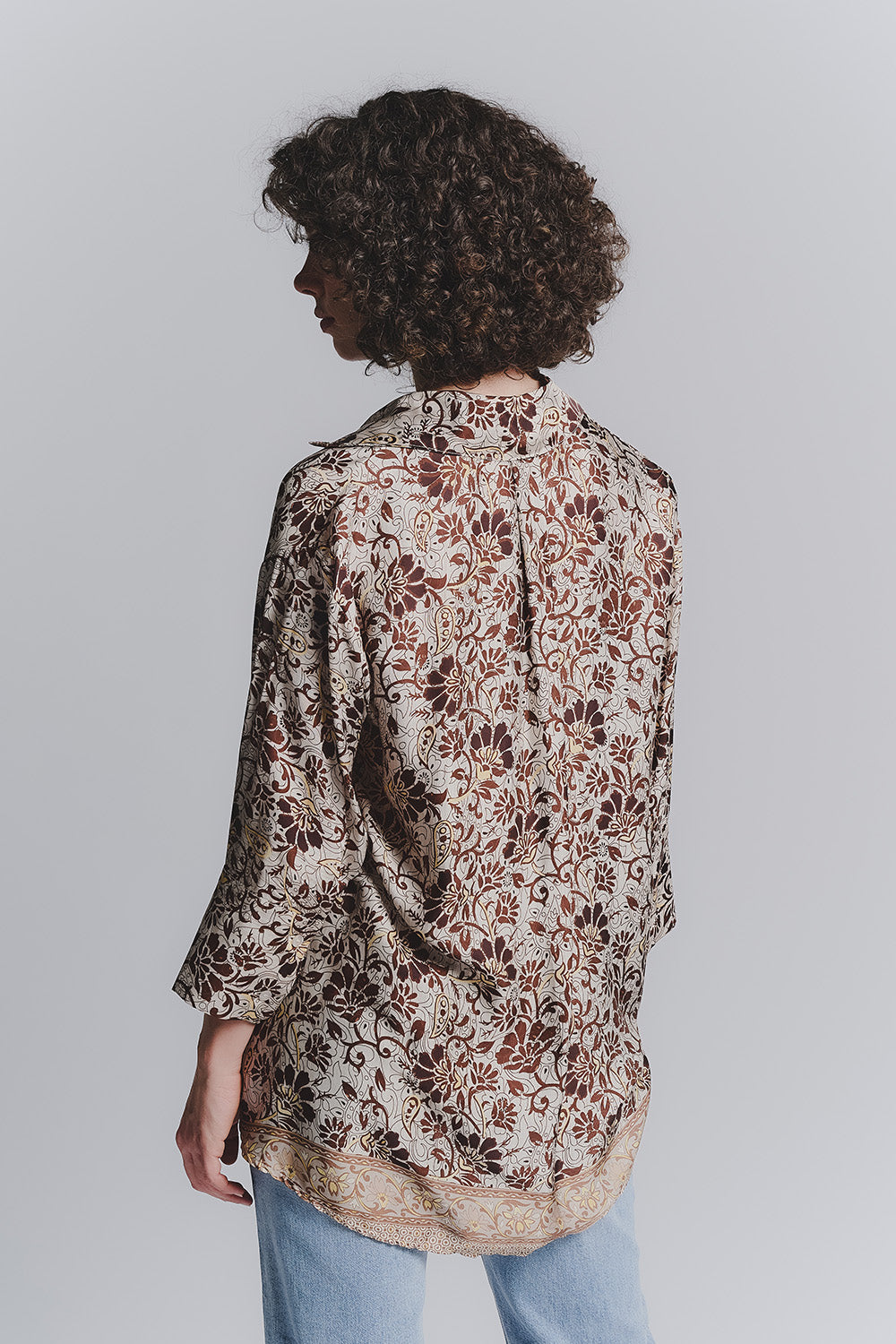 Blusa Bottoncini Moca woman Barone firenze - 2