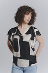 Black Ruffle Sleeve Blouse woman Barone firenze - 1