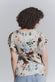 Sky Blue Floral Ruffled Sleeve Blouse woman Barone firenze - 2