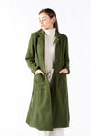 Green Long Coat With Belt woman Barone firenze - 2