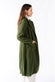 Green Long Coat With Belt woman Barone firenze - 5