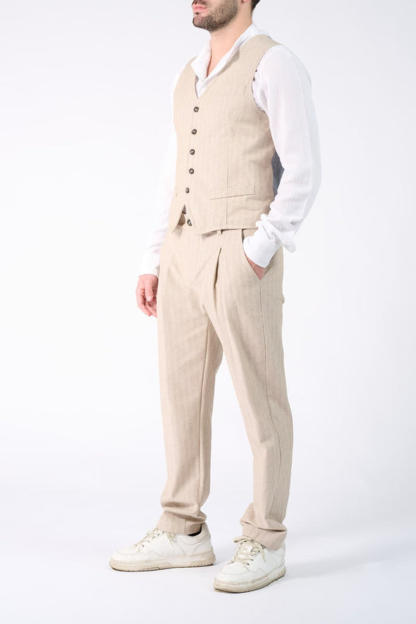 Men's Pinstripe Vest uomo Barone firenze