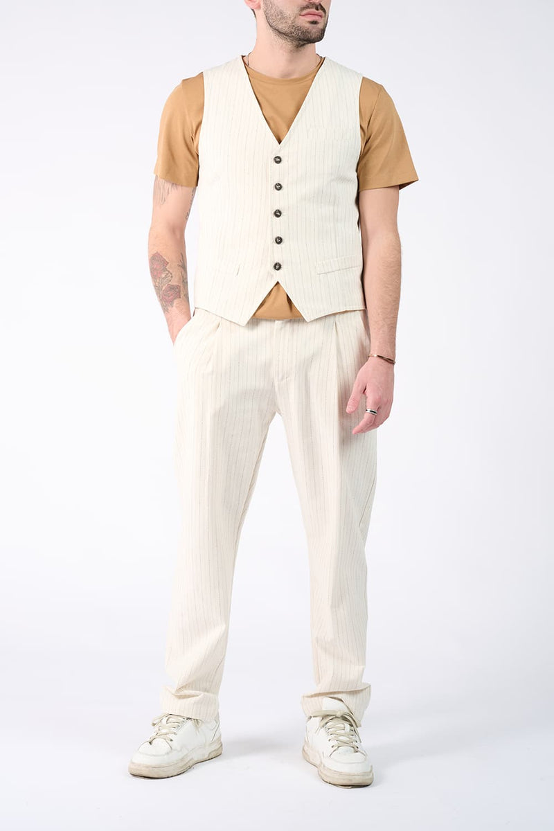 Men's Pinstripe Vest man Barone firenze - 4