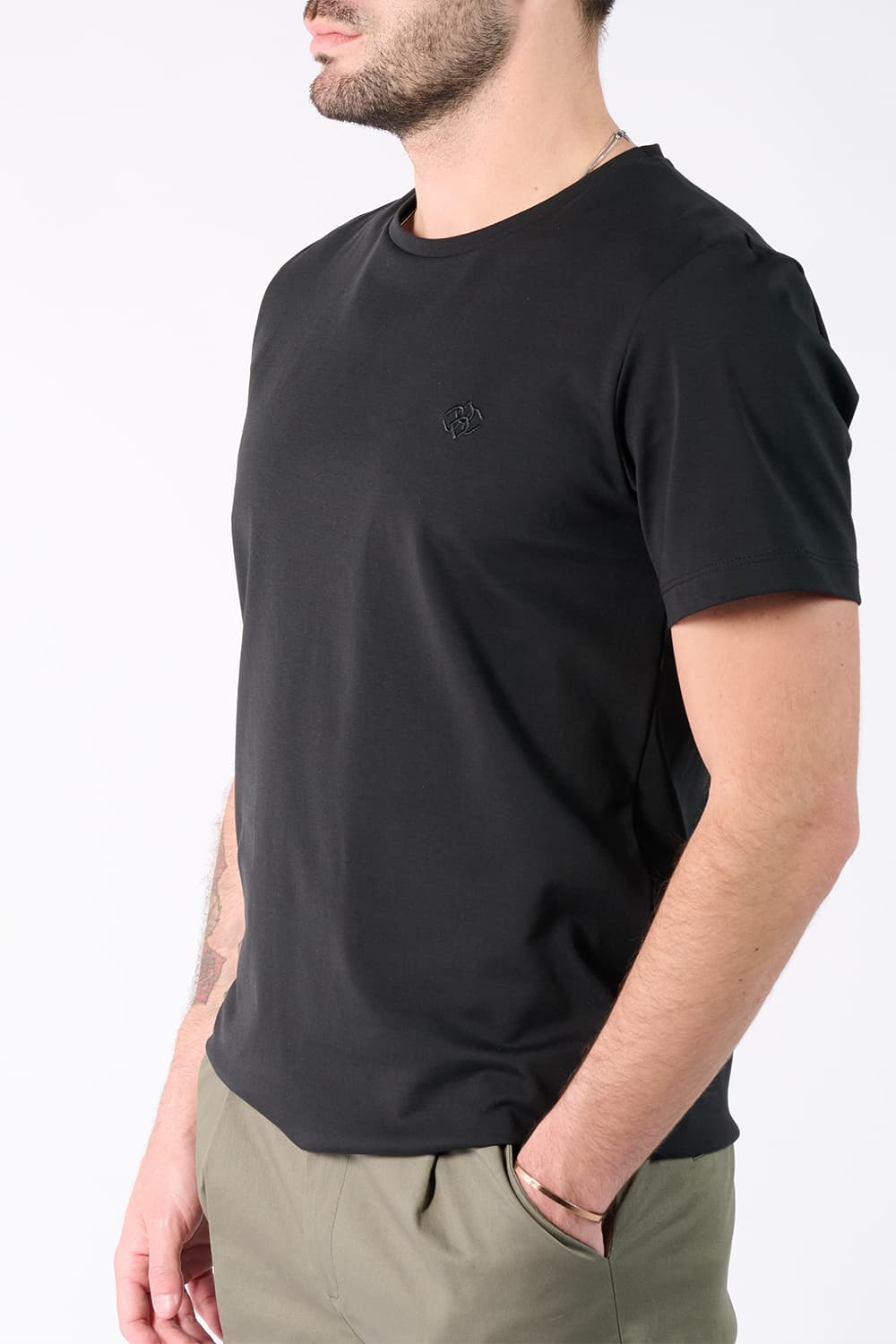 T-shirt Baron Embroidery Front man Barone firenze - 1