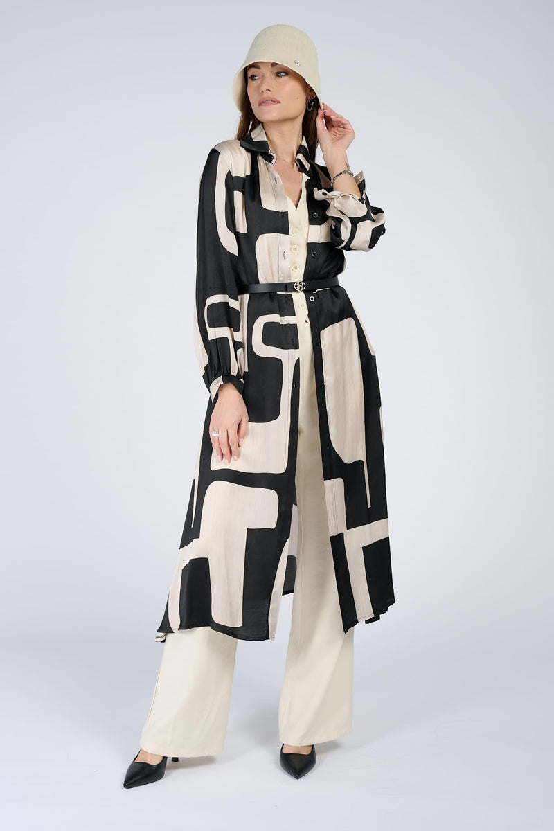 Long shirt dress woman Barone firenze - 3