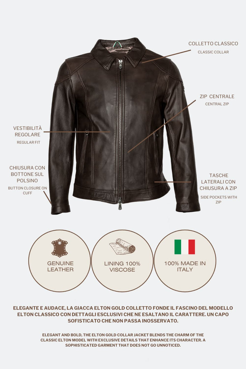Elton Gold Collar Black man Barone firenze - 7