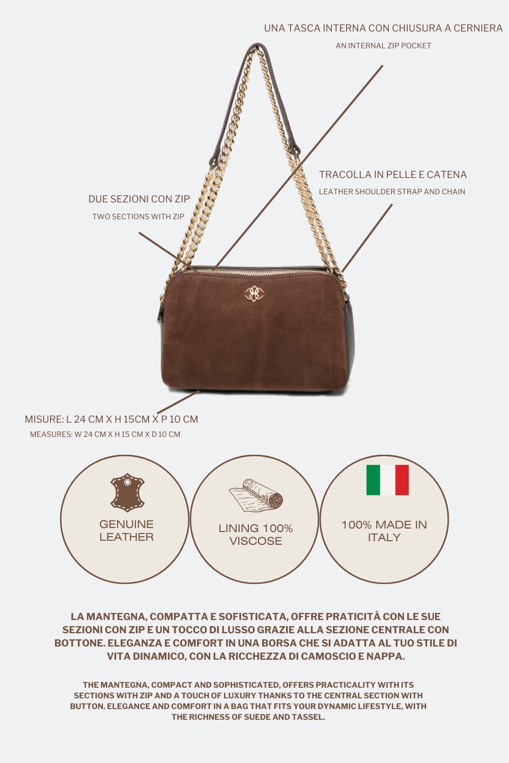 Mantegna Dark Brown woman Barone firenze - 8