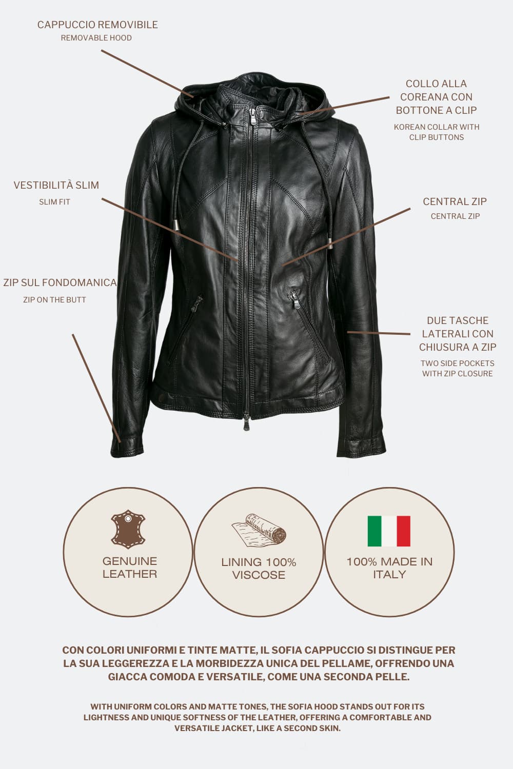 Sofia with Hood woman Barone firenze - 6