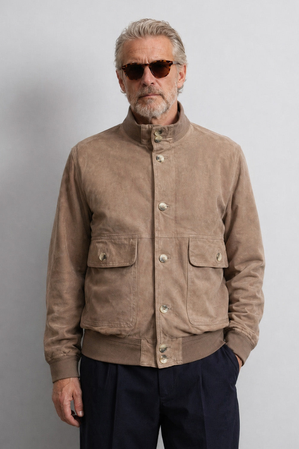 Aldo Polo Suede Taupe unisex Barone firenze - 1